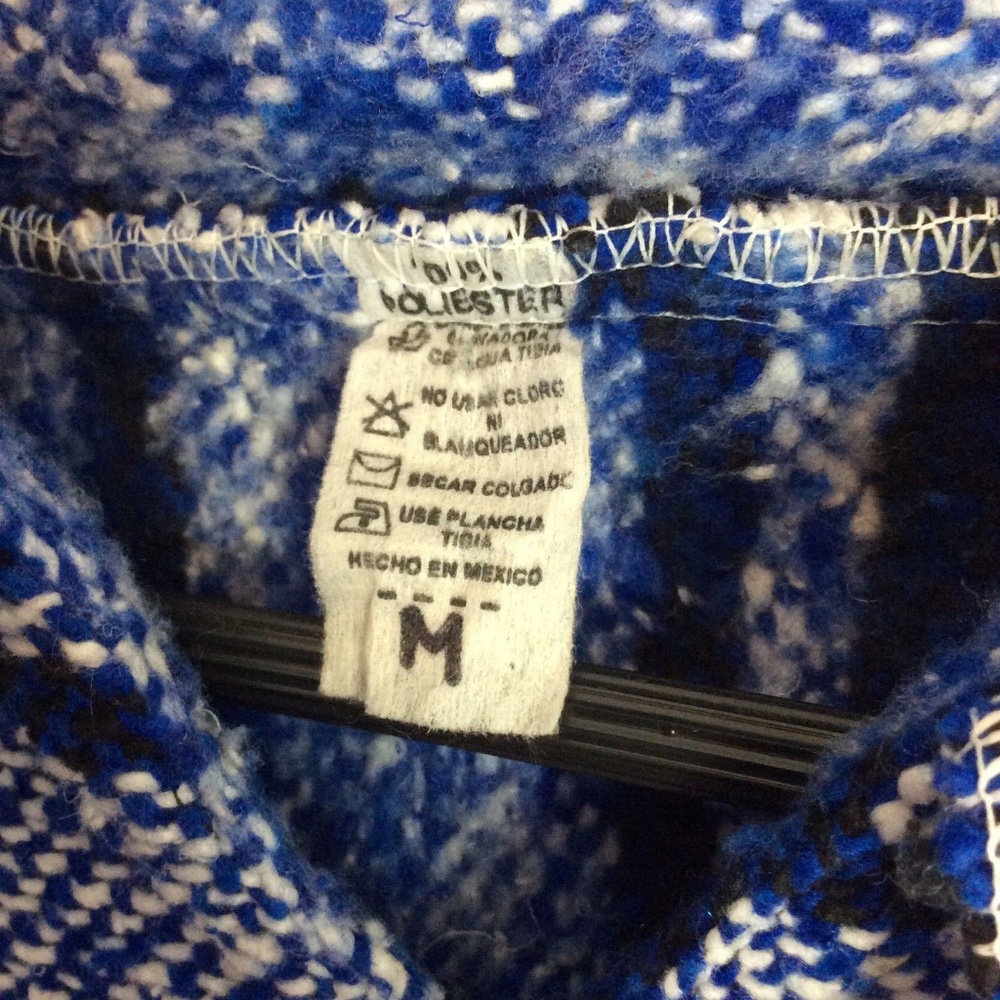 ❌SOLD❌Men's Vintage Baja Hoodie Poncho Drug Rug M - Picture 4 of 4